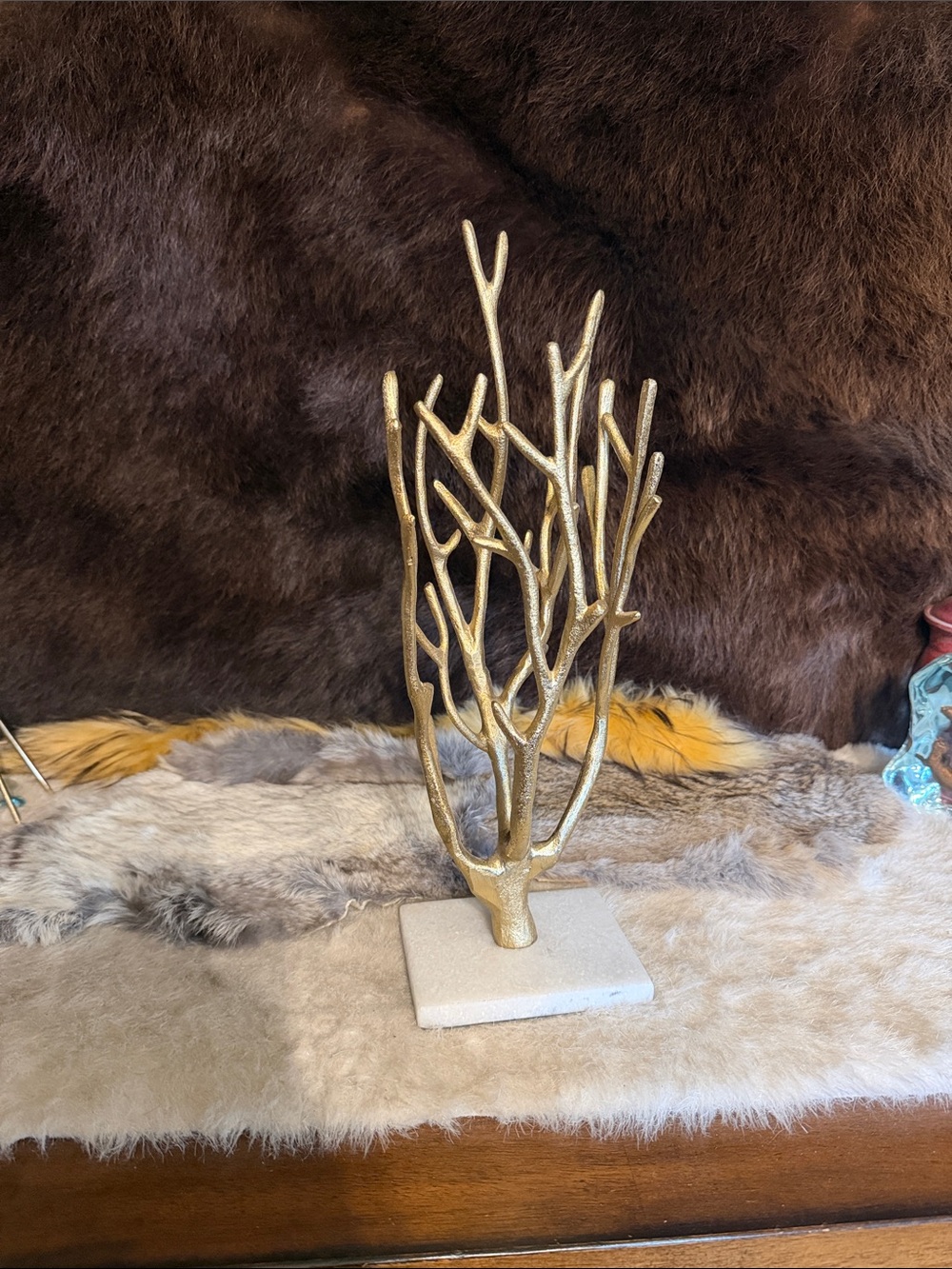Gold Decorative jewelry tree by west Emory (420)
